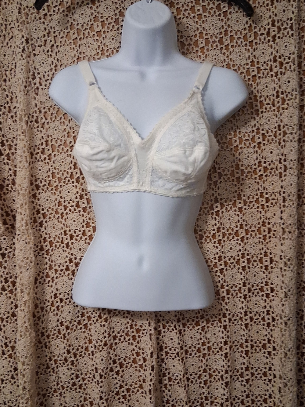 Classic Lace Soft-Cup Bra - Cream